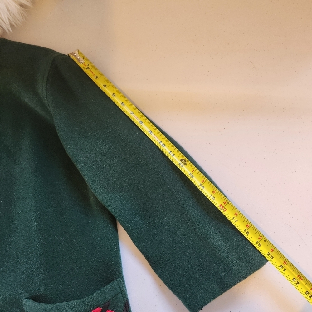 Vintage Weill Paris 1980s Green Winter Jacket Coat Womens Size Large Classic - Picture 11 of 12